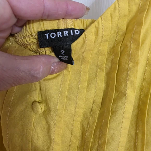 torrid Mustard Yellow Button-Front Sundress - Picture 8 of 8
